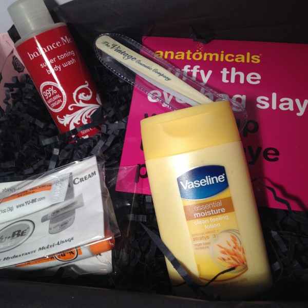 Glossybox contents January 2014